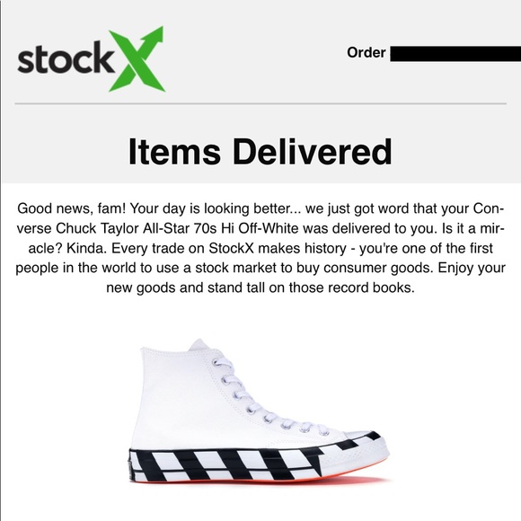 Sold 🚫 Off-White Virgil Abloh Nike Converse Chuck Hi Top - Picture 2 of 10